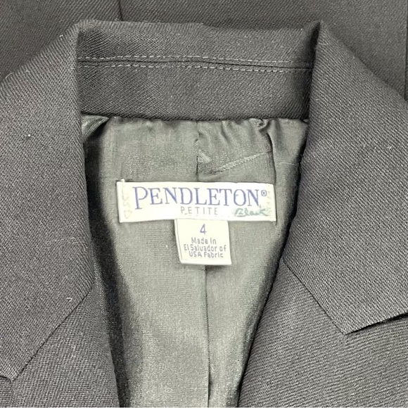 🍁 Vintage Pendleton Virgin Wool Lined Blazer Jacket Coat sz 4 - Picture 6 of 11